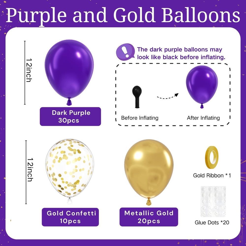 BAUANOOY 12inch purple balloon adds vibrant color to party backdrops