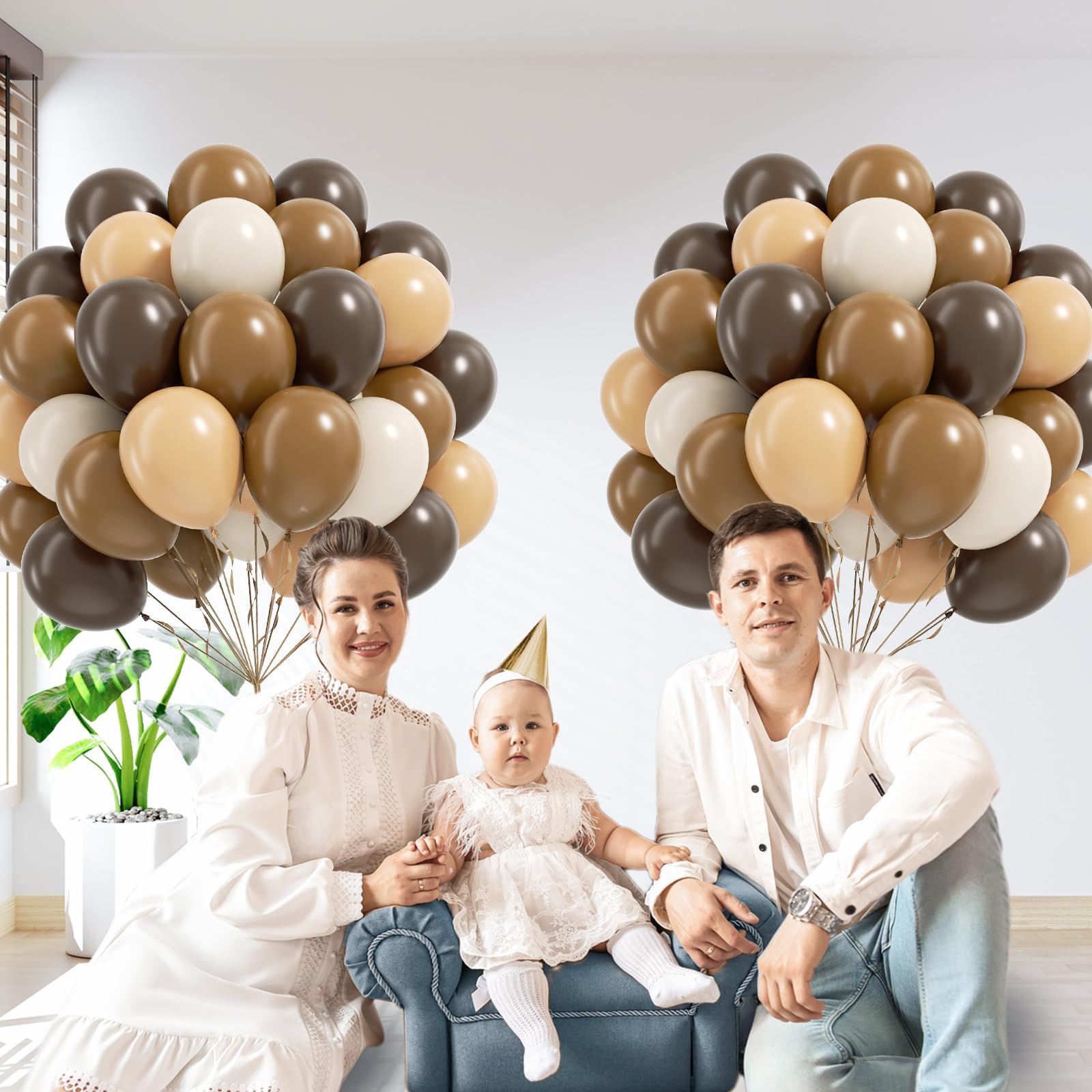 BAUANOOY cowboy baby shower decor idea with neutral balloons
