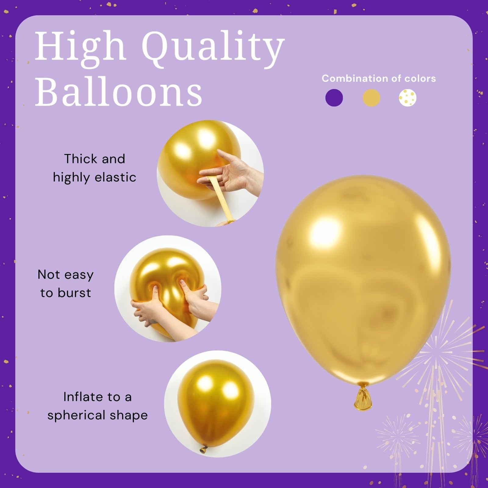 BAUANOOY gold confetti balloon creates festive sparkle for photos