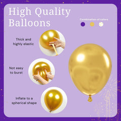BAUANOOY gold confetti balloon creates festive sparkle for photos