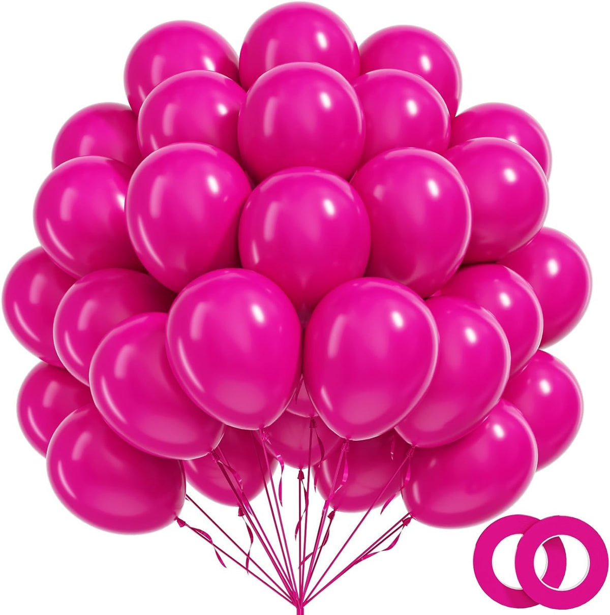 BAUANOOY hot pink balloons 12in pack ideal for vibrant birthday decor