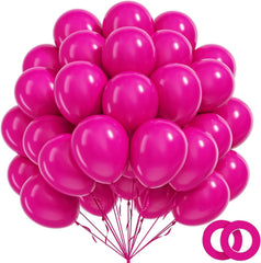 BAUANOOY hot pink balloons 12in pack ideal for vibrant birthday decor