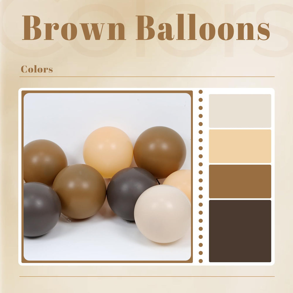 BAUANOOY sand white 12-inch balloons for soft backdrops