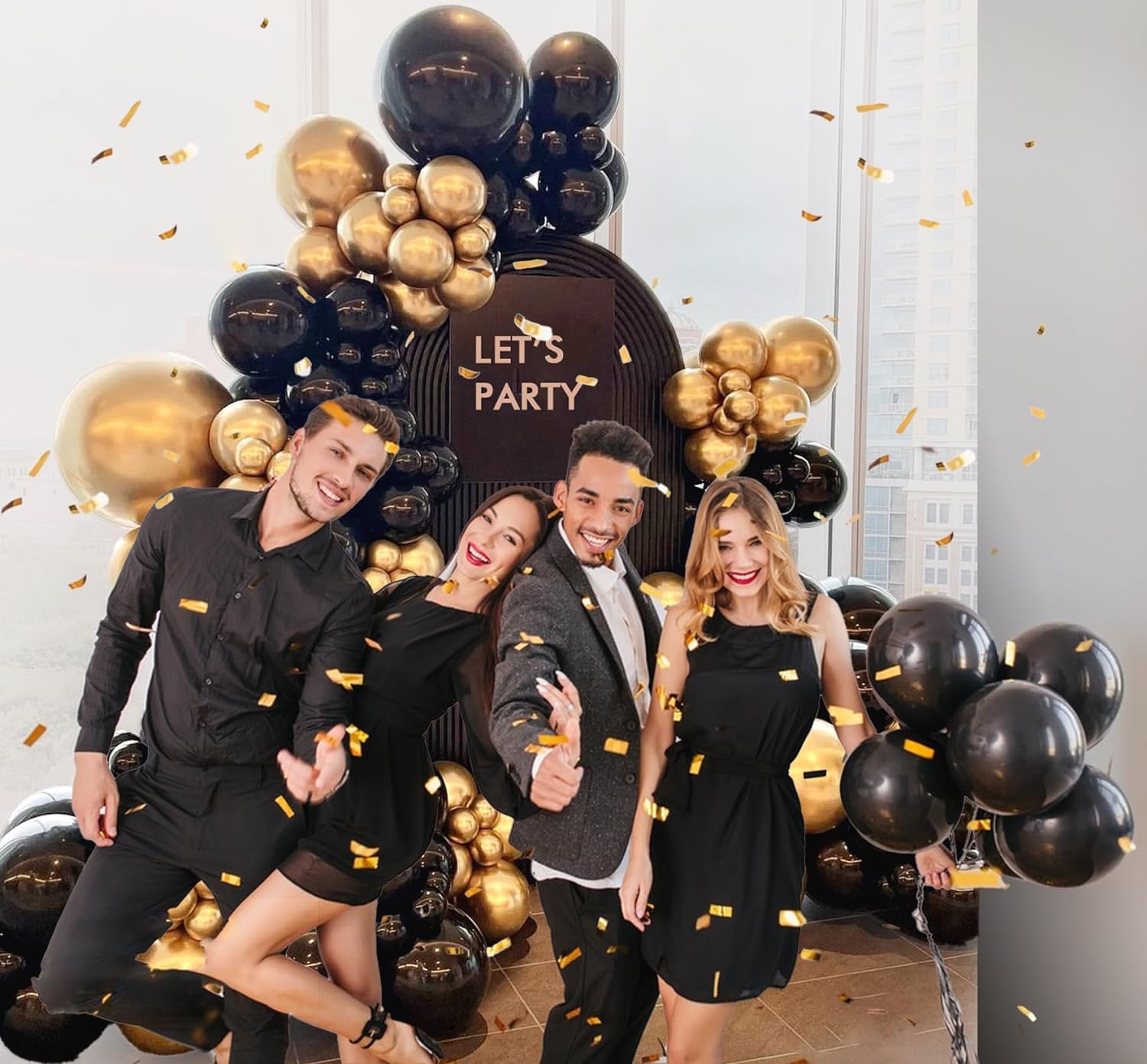 BAUANOOY wedding decor gold balloons add shimmer to ceremonies and receptions.