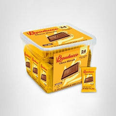 Bauducco Choco Biscuit Cookies, individually wrapped, ideal lunchbox treat or party favor.