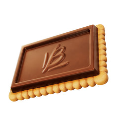 Bauducco Choco Biscuit Cookies, two per pack, convenient for on-the-go snacking.
