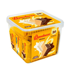 Bauducco chocolate and vanilla wafer pack for on-the-go snacking.