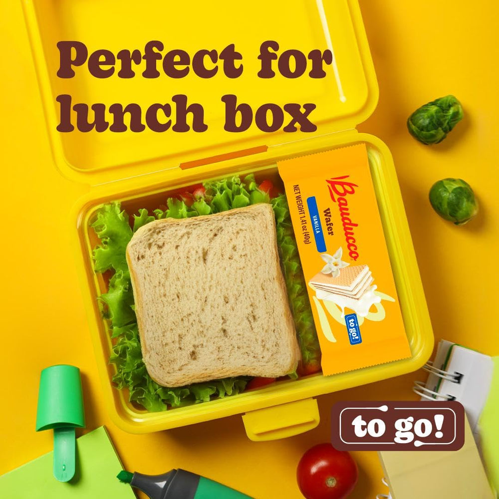 Bauducco single-serve packaging keeps wafers fresh in bags and lunchboxes.