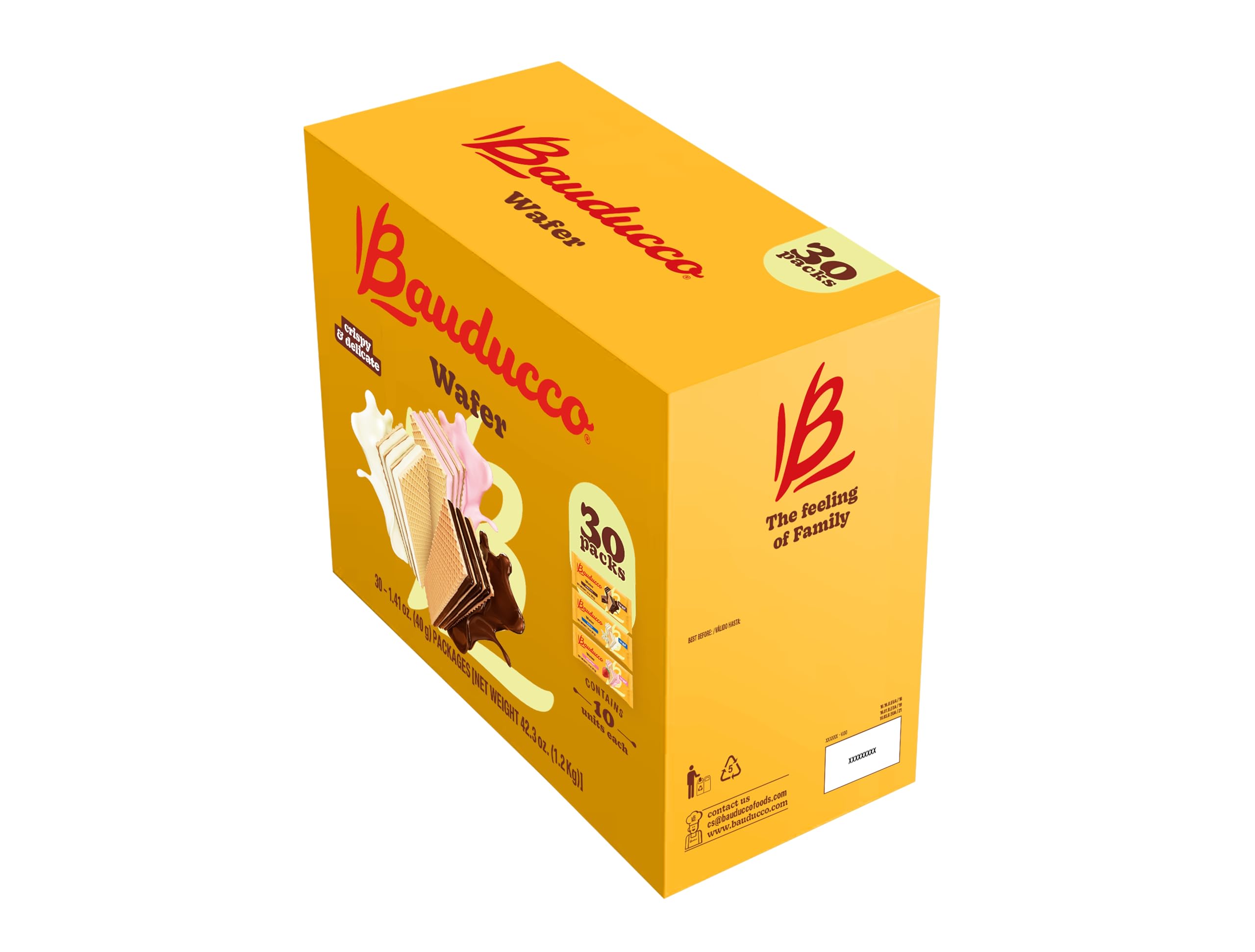 Bauducco vanilla and strawberry cream wafer ready to enjoy