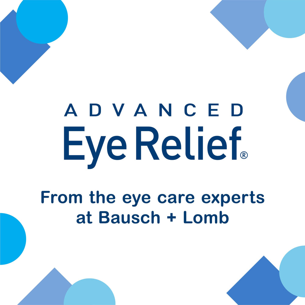 Bausch + Lomb Advanced Eye Relief packaging open on a surface.