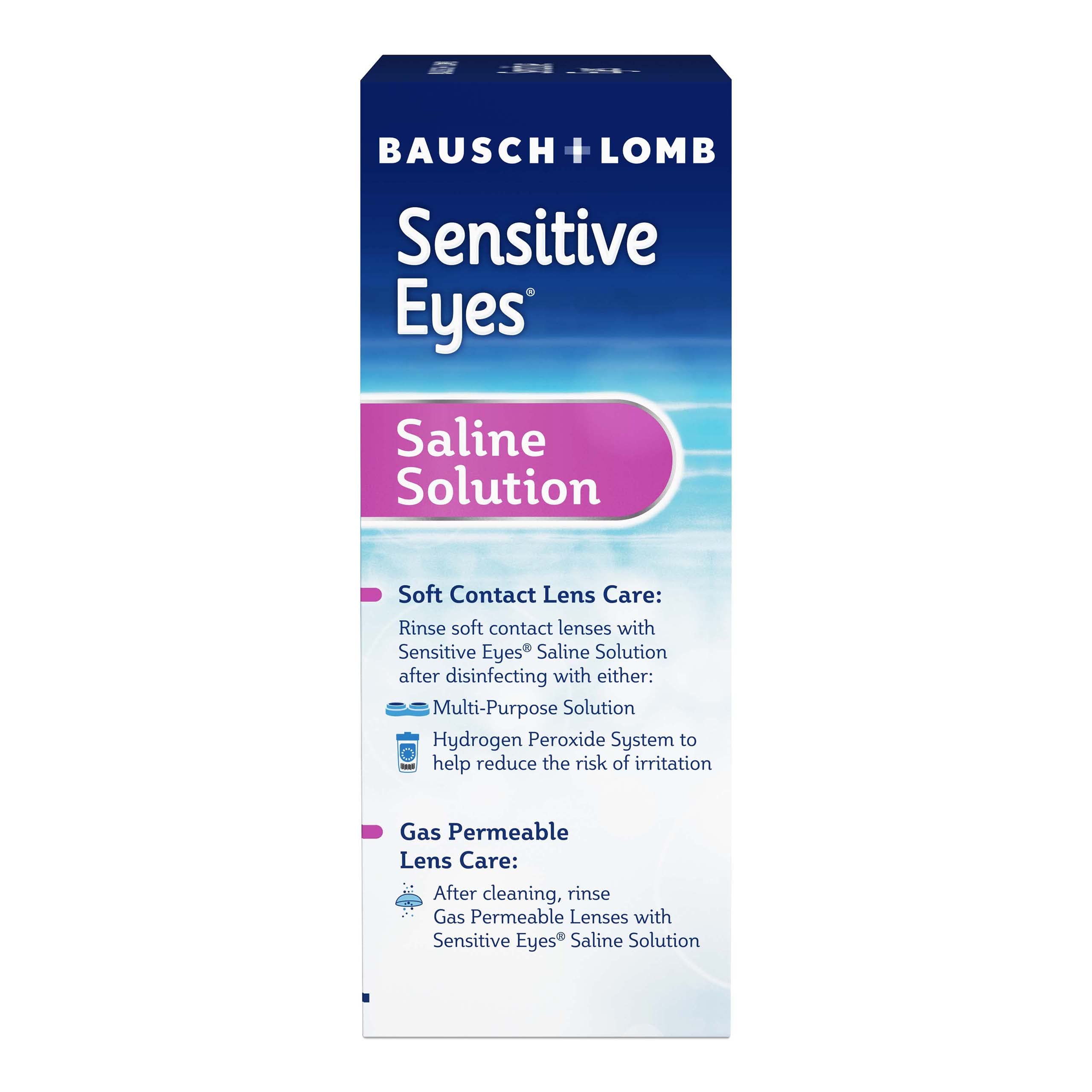 Bausch + Lomb Sensitive Eyes bottle cap close-up emphasizing secure packaging