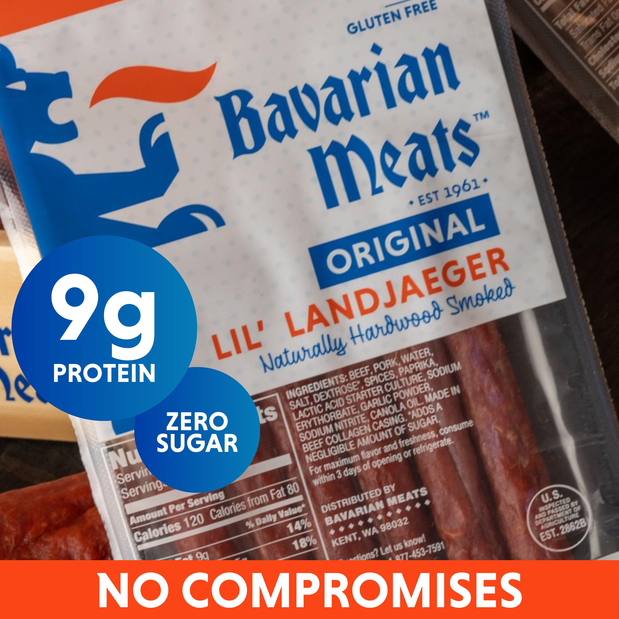 Bavarian Meats Lil’ Landjaeger bite-sized sticks ideal for quick bites