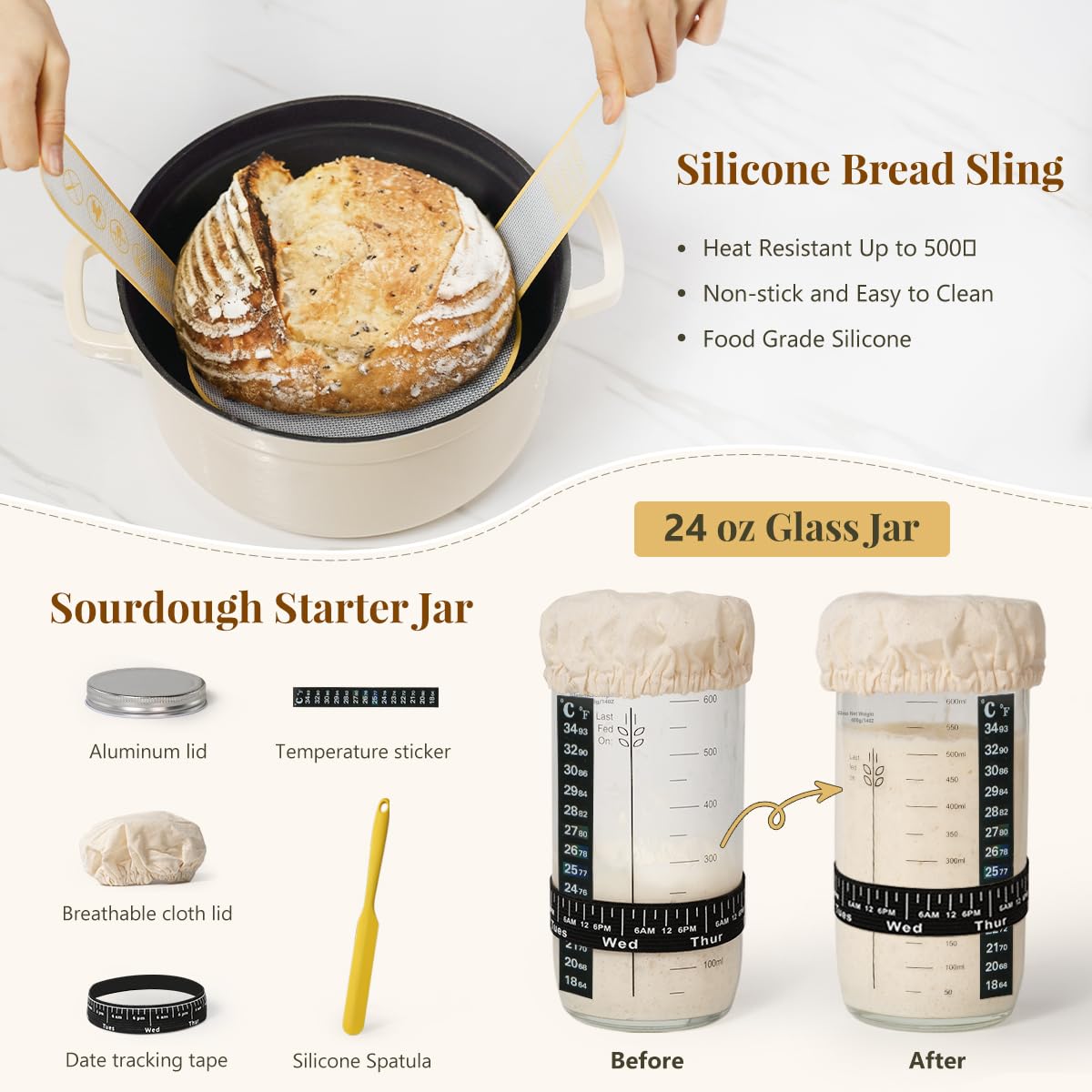 BAVIFY dough scraper for clean dough handling