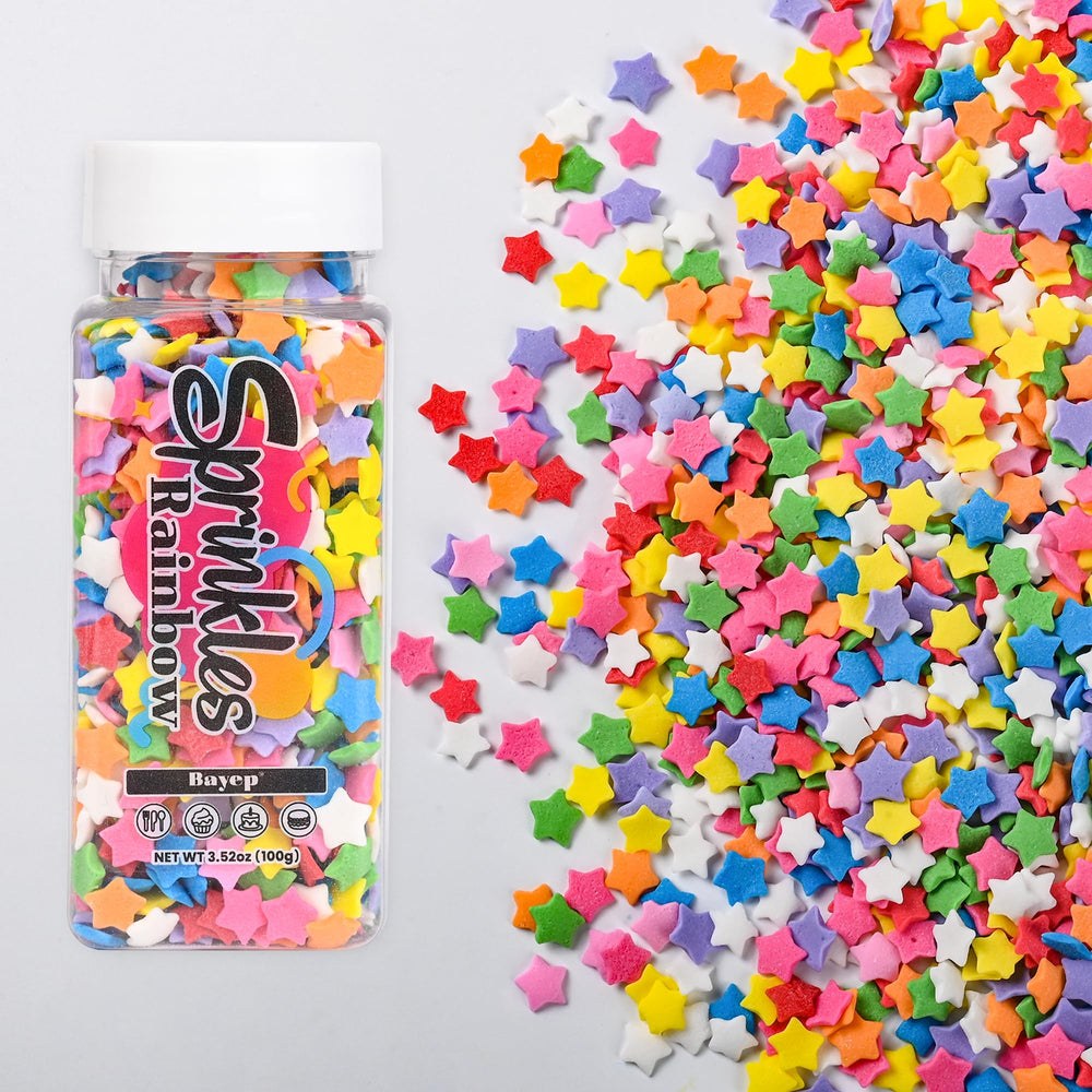 Bayep Star Bulk Sprinkles enhancing cake designs with sparkle