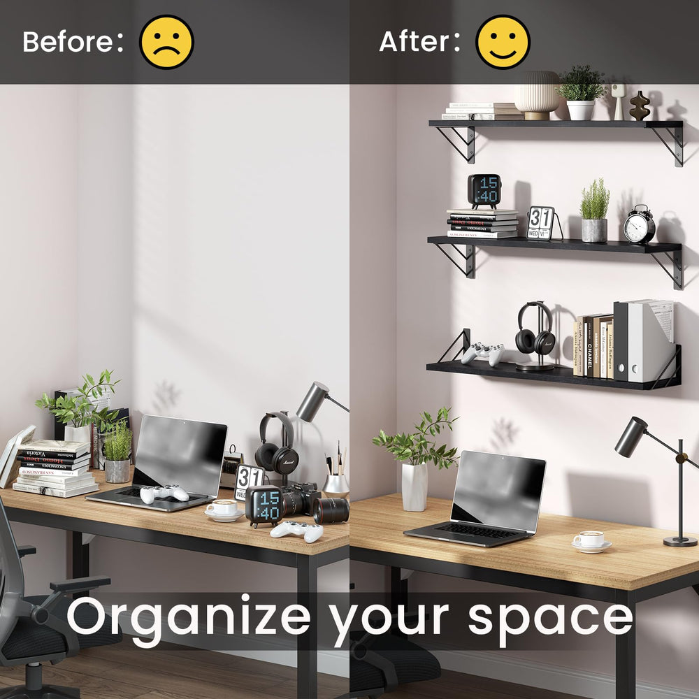 BAYKA black shelves suited for man cave or hobby room display