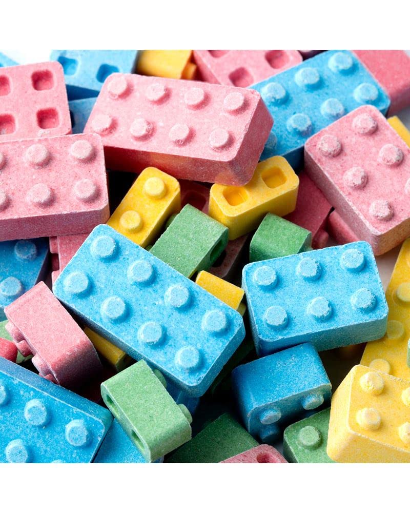 Bright Bayside Candy Candy Blocks in a school lunch snack format.