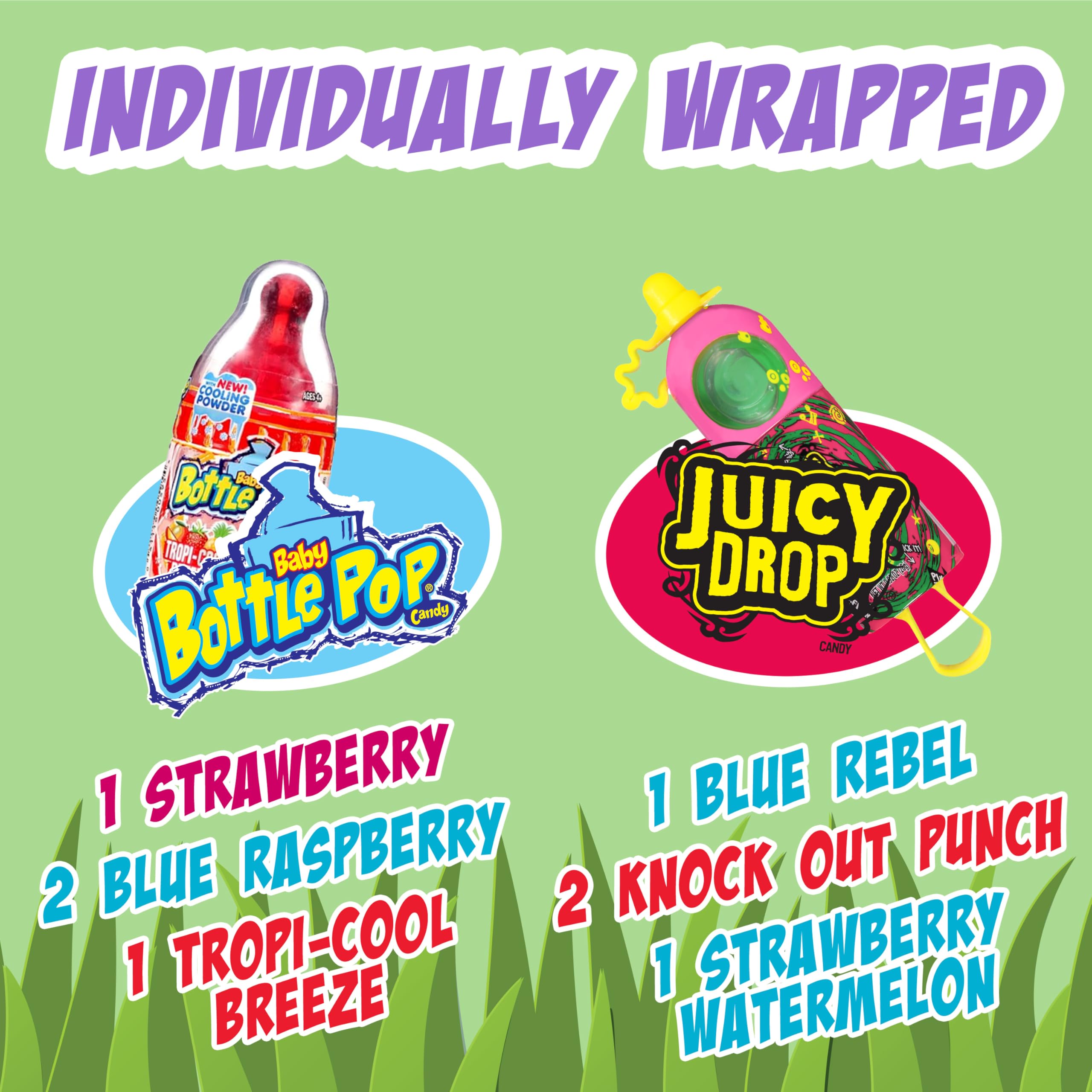 Bazooka Candy Brands flavor variety image emphasizes fruity flavors and kid-friendly options.
