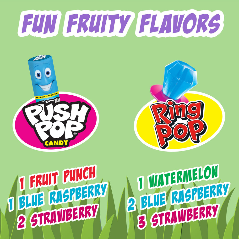 Bazooka Candy Brands Juicy Drop lollipops image perfect for sharing and Easter baskets.