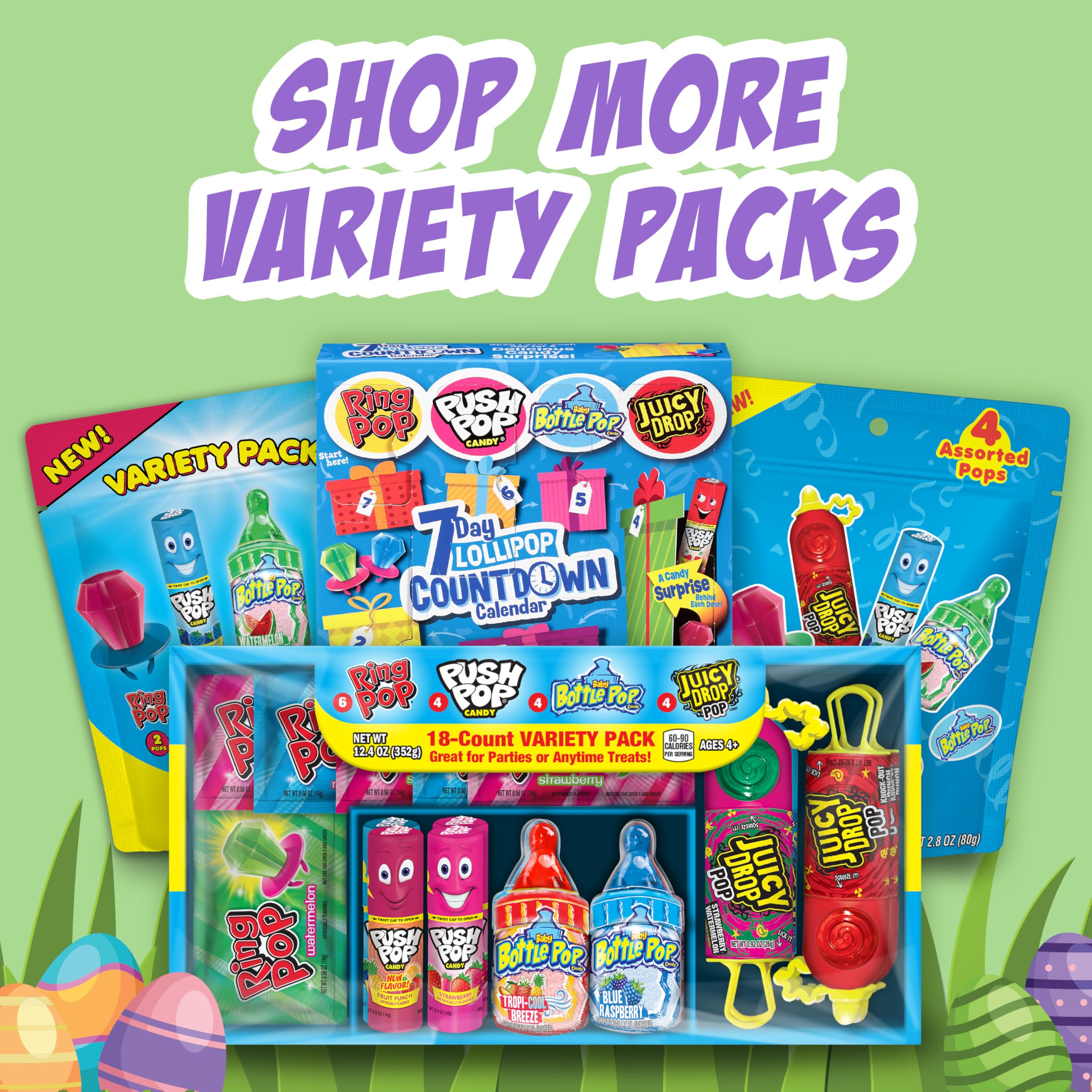 Bazooka Candy Brands shelf-stable candies image suitable for home snacking and care packages.