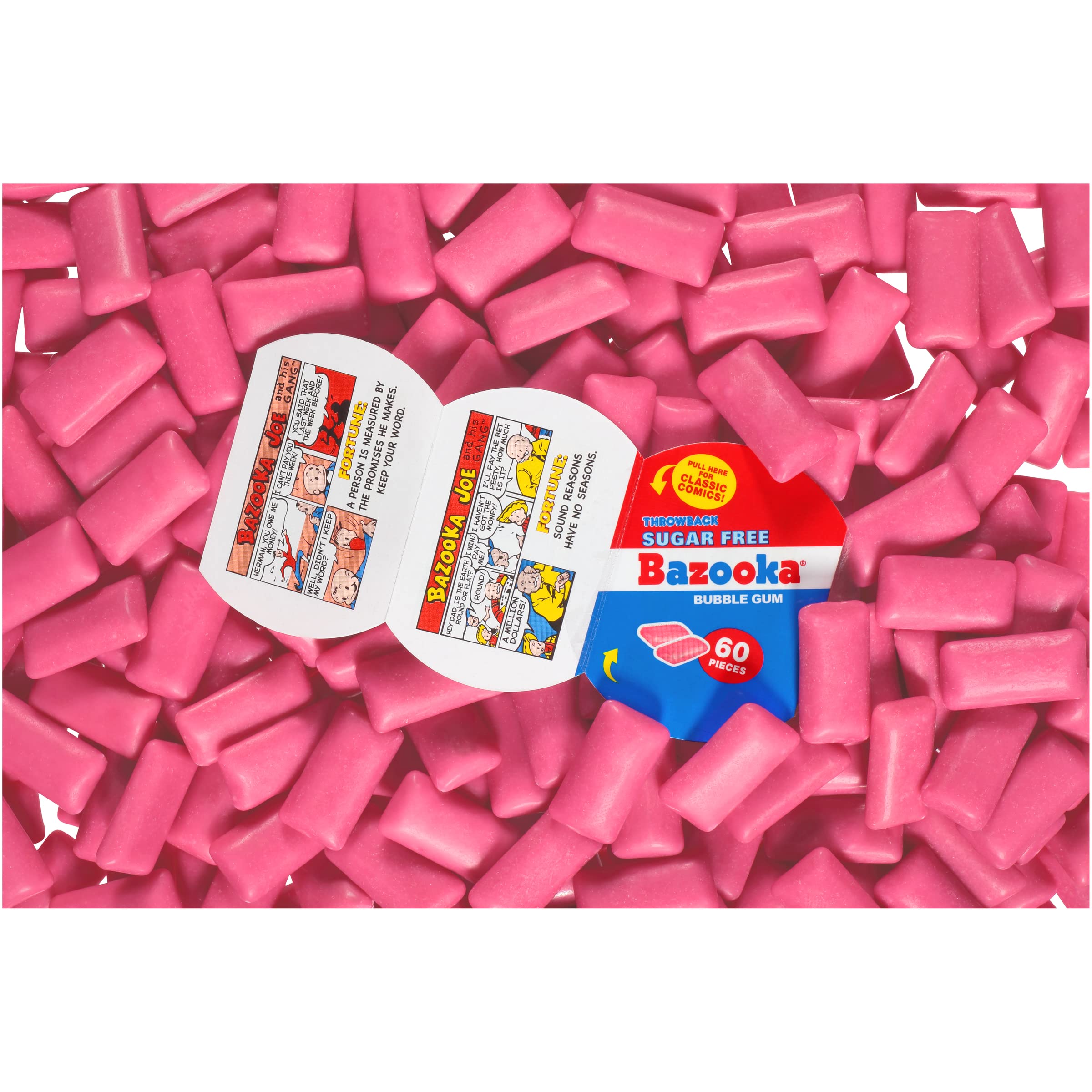 Easter egg hunt display featuring Bazooka gum treats.
