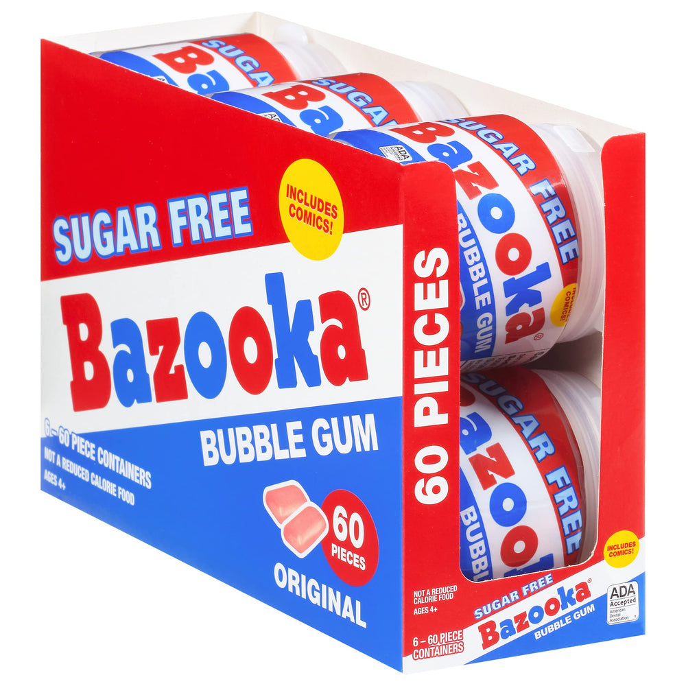 Individually wrapped Bazooka gum pieces for easy sharing.