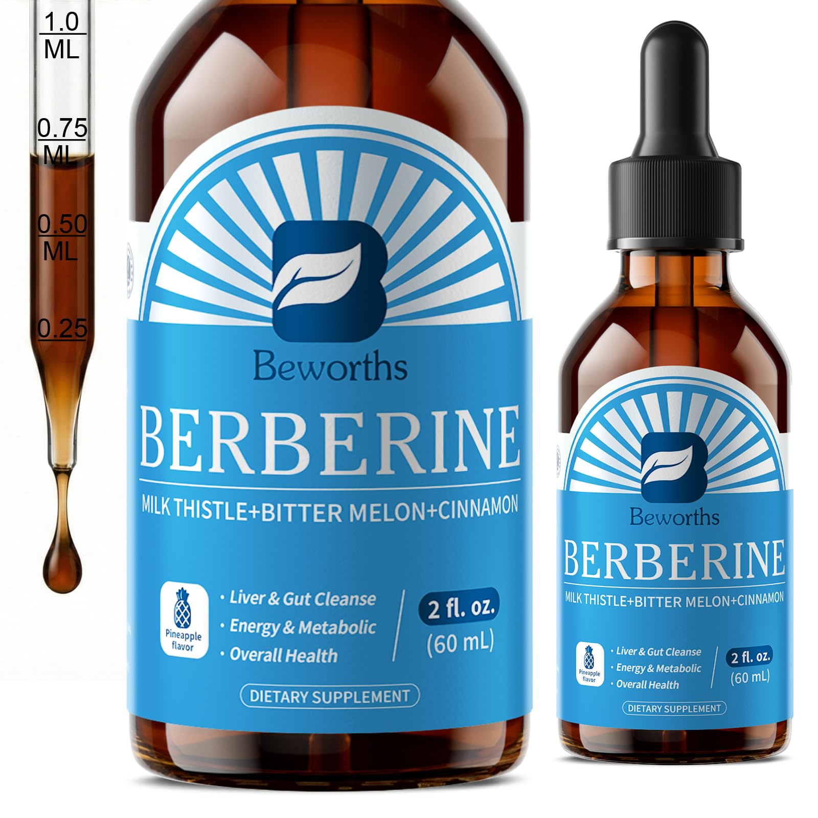 B BEWORTHS Berberine Drops bottle for daily use after meals