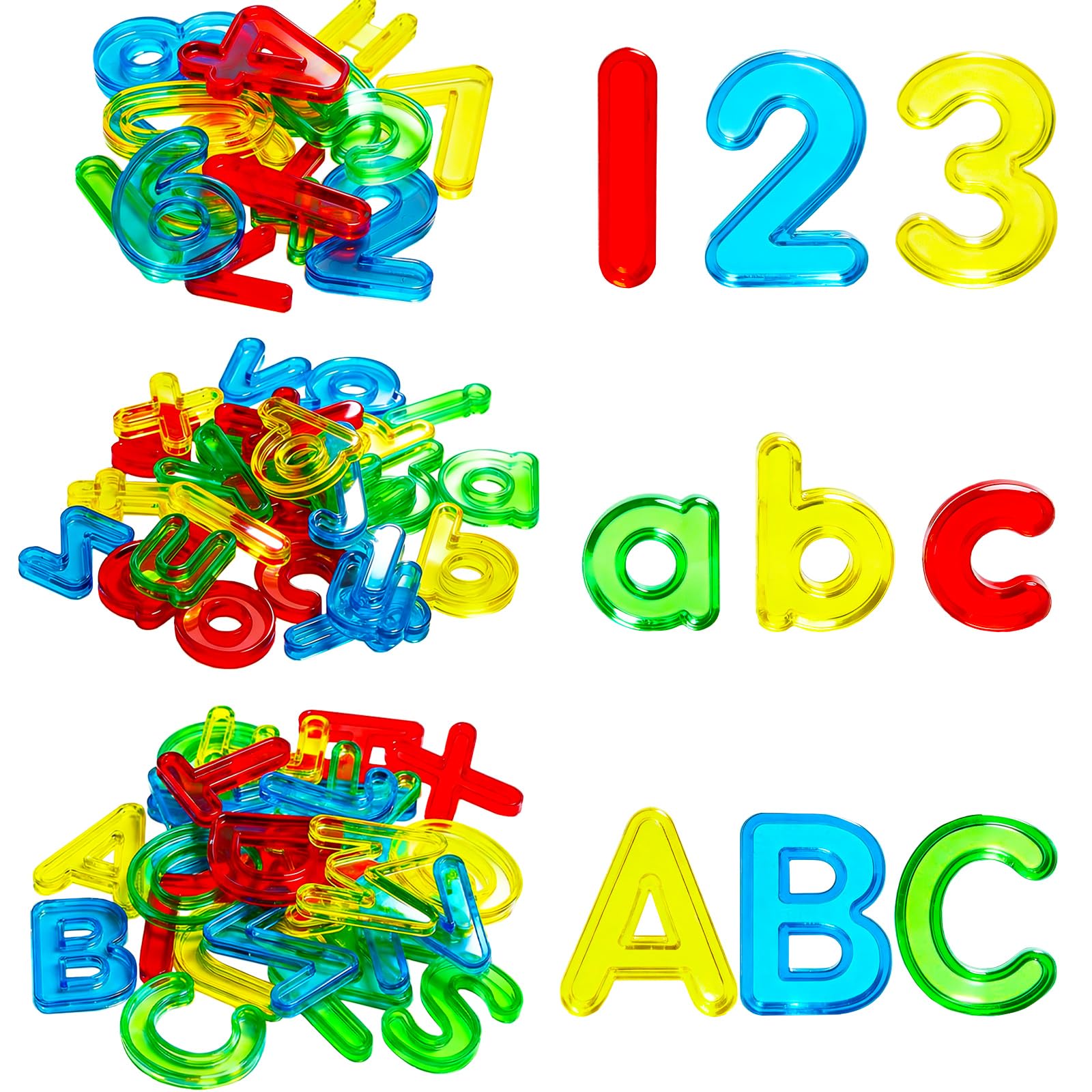 Bbiamsleep 67-pcs plastic letters and numbers set for early literacy play