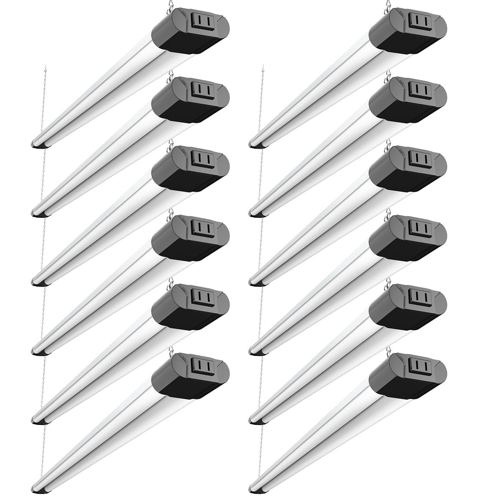 BBOUNDER 12-pack LED shop light with reflector brightens garage spaces efficiently