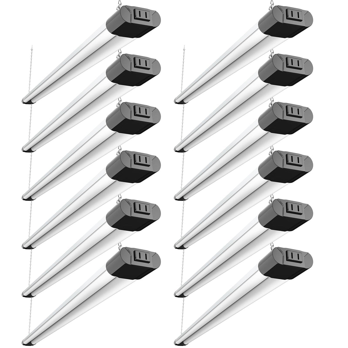 BBOUNDER 12-pack LED shop light with reflector brightens garage spaces efficiently