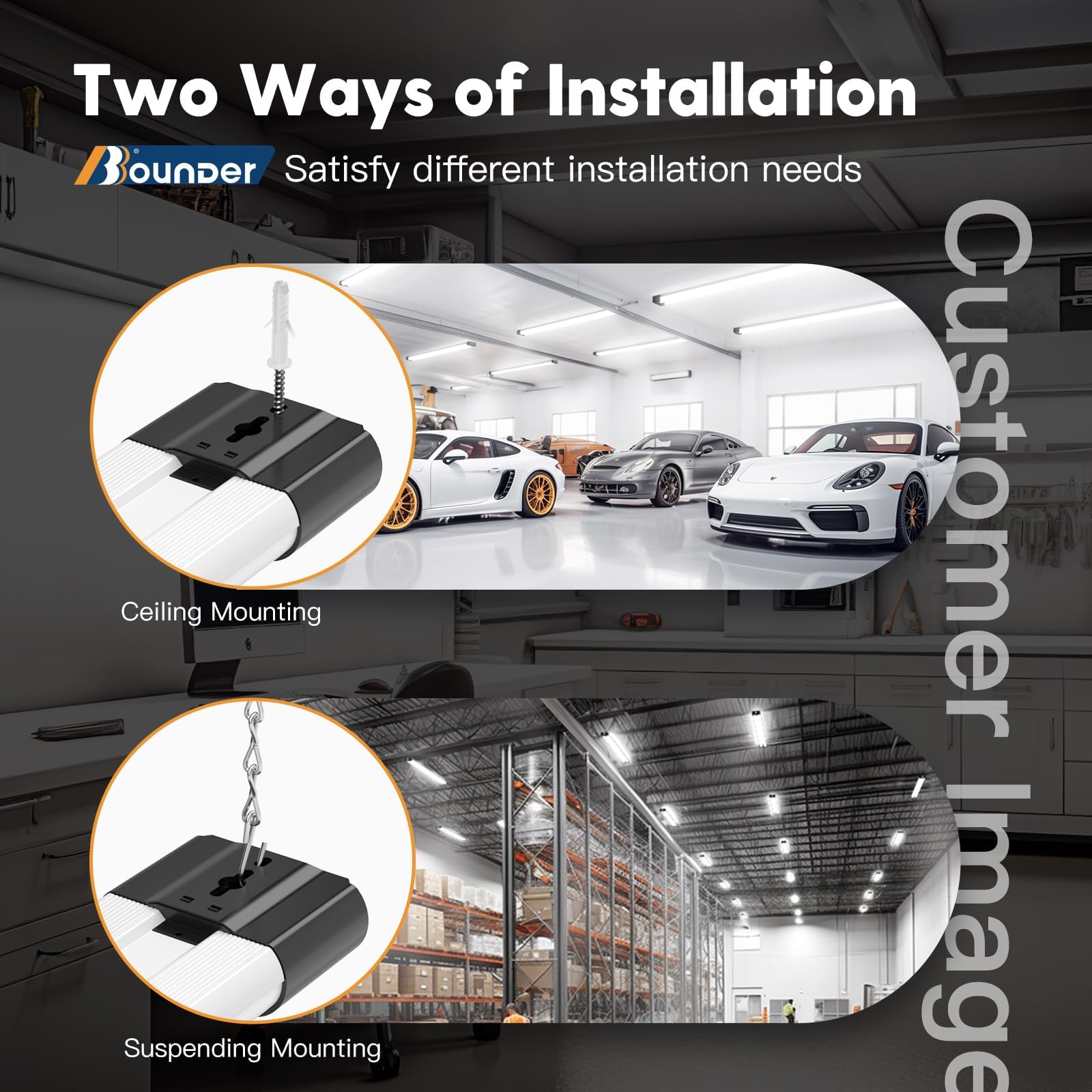BBOUNDER 4400 lumens ensure ample visibility in garages and workshops