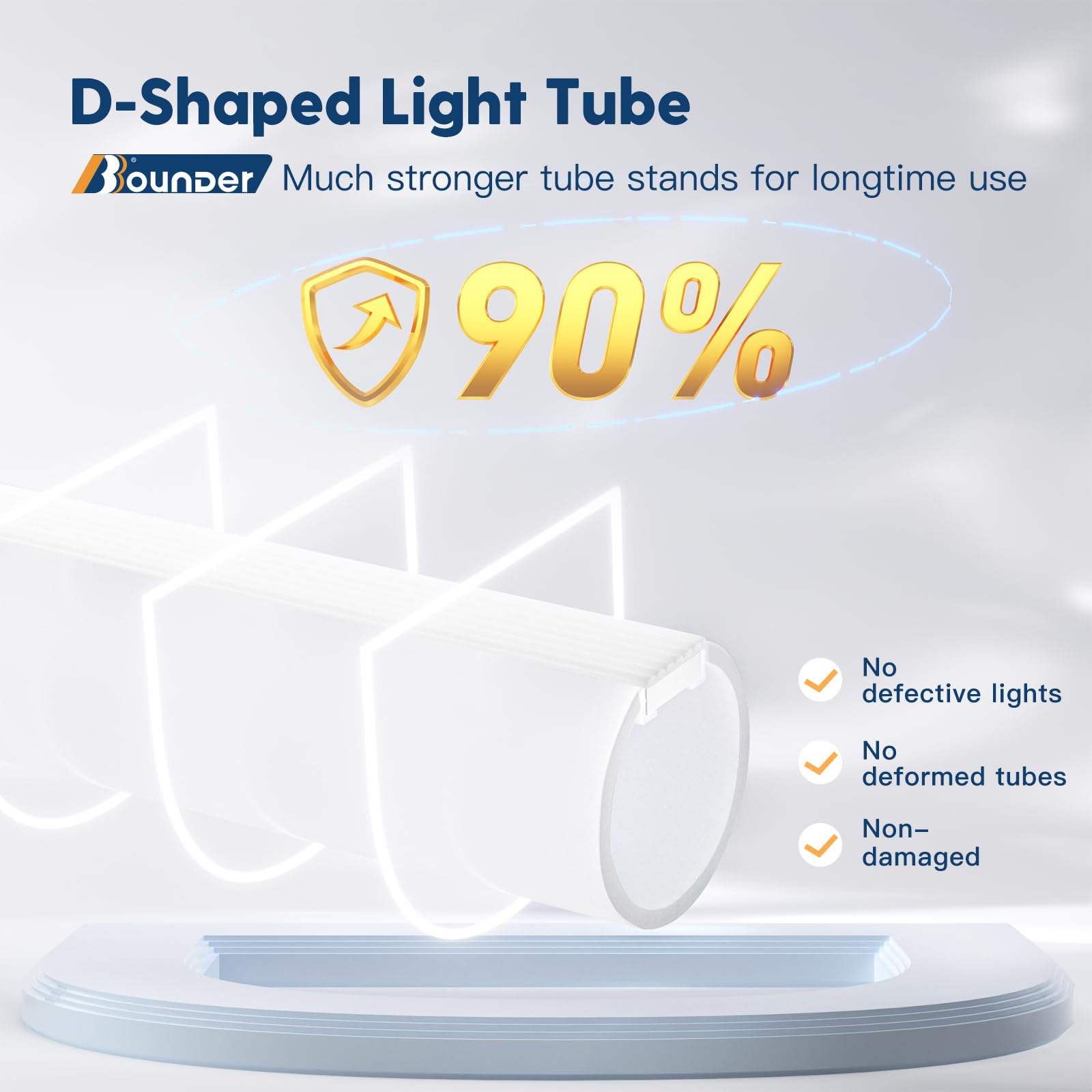 BBOUNDER 6500K cool daylight for crisp visibility on tasks