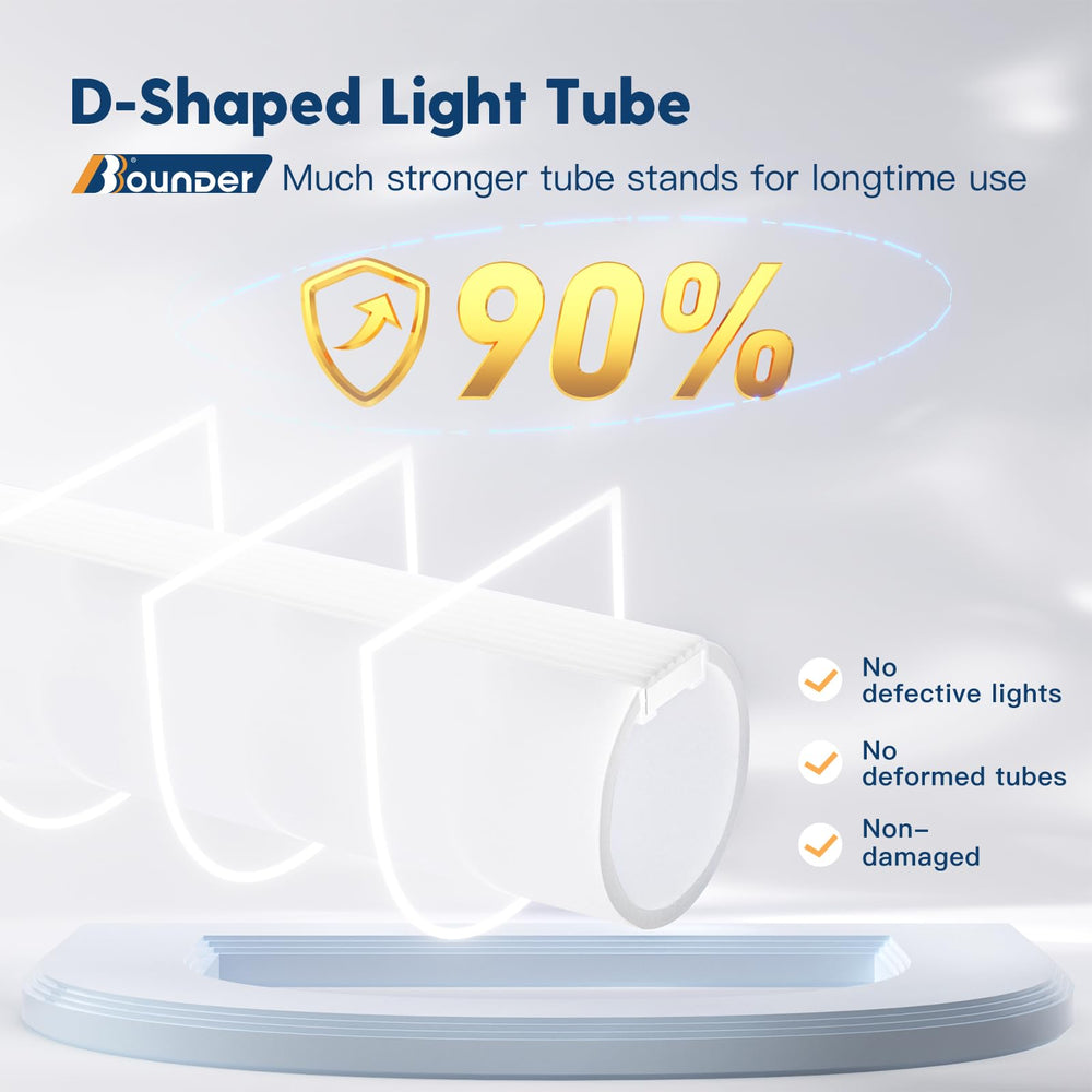 BBOUNDER 6500K cool daylight for crisp visibility on tasks