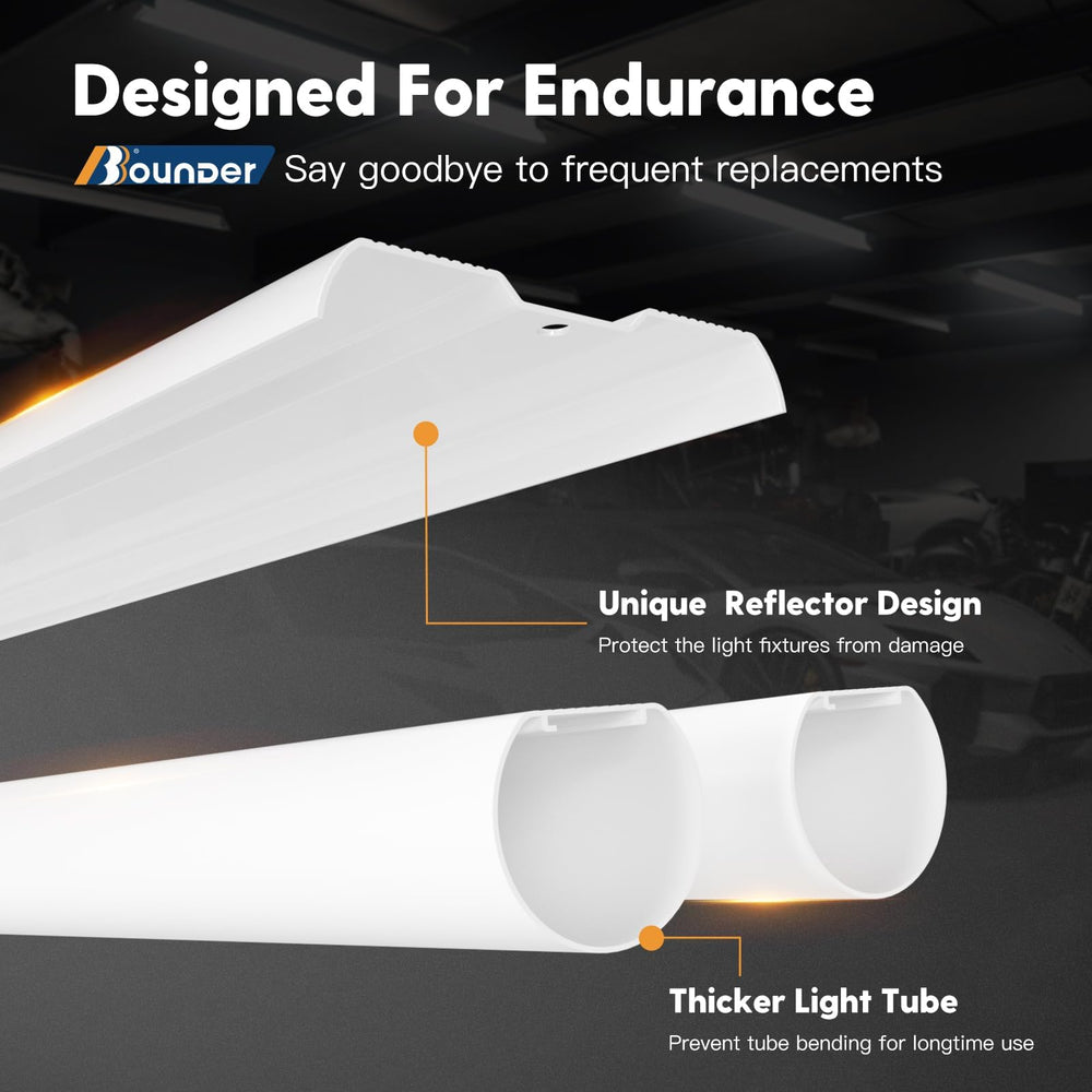 BBOUNDER linkable shop lights connect up to four fixtures for seamless brightness