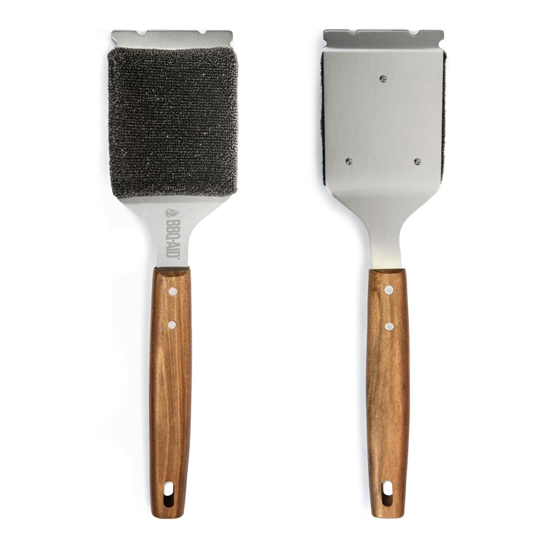 BBQ-AID replaceable head shows easy maintenance and uninterrupted cleaning.