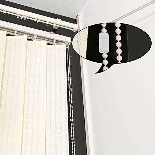 BBTO beaded chain connectors beside the roller shade chain.