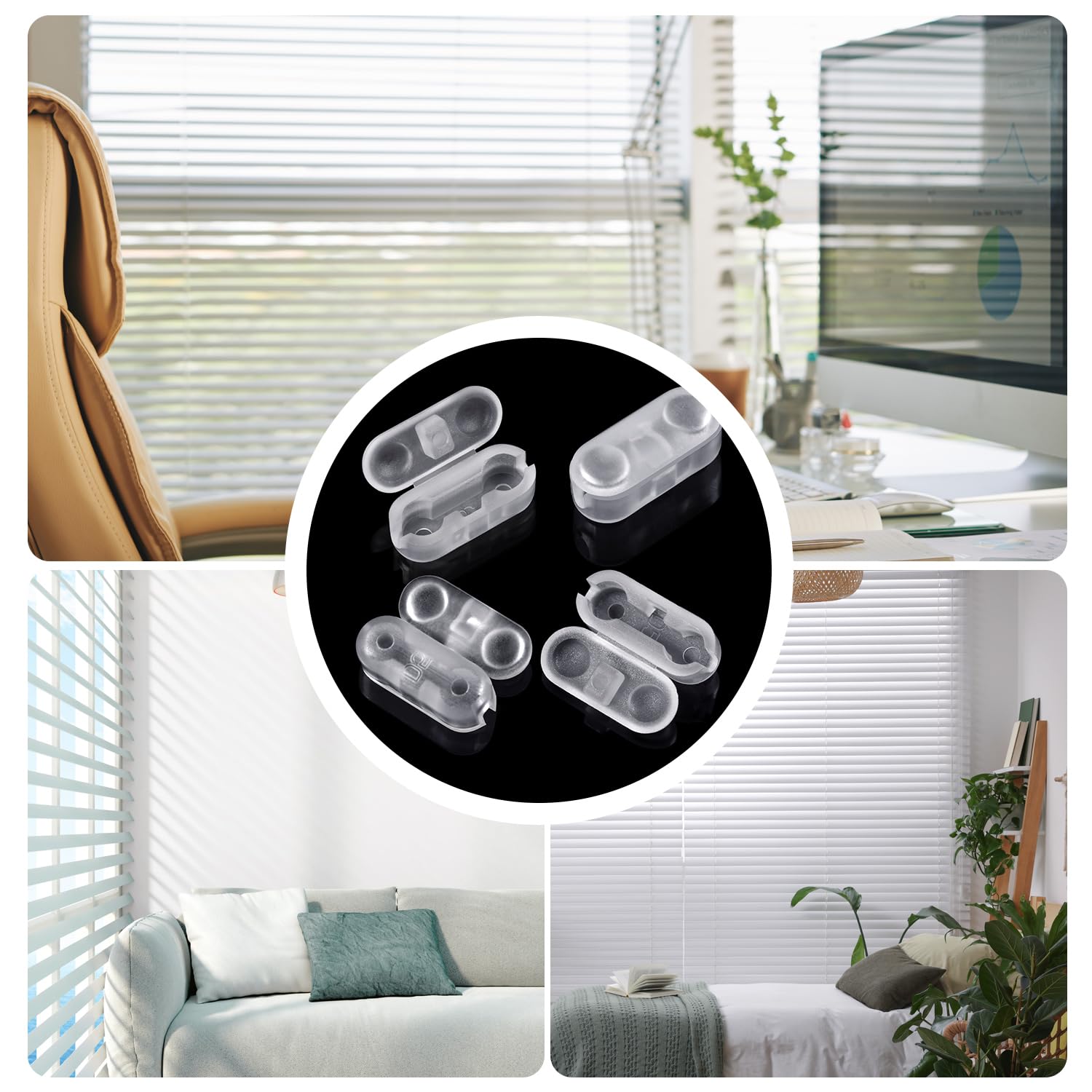 BBTO chain connectors used across multiple blinds in a home.
