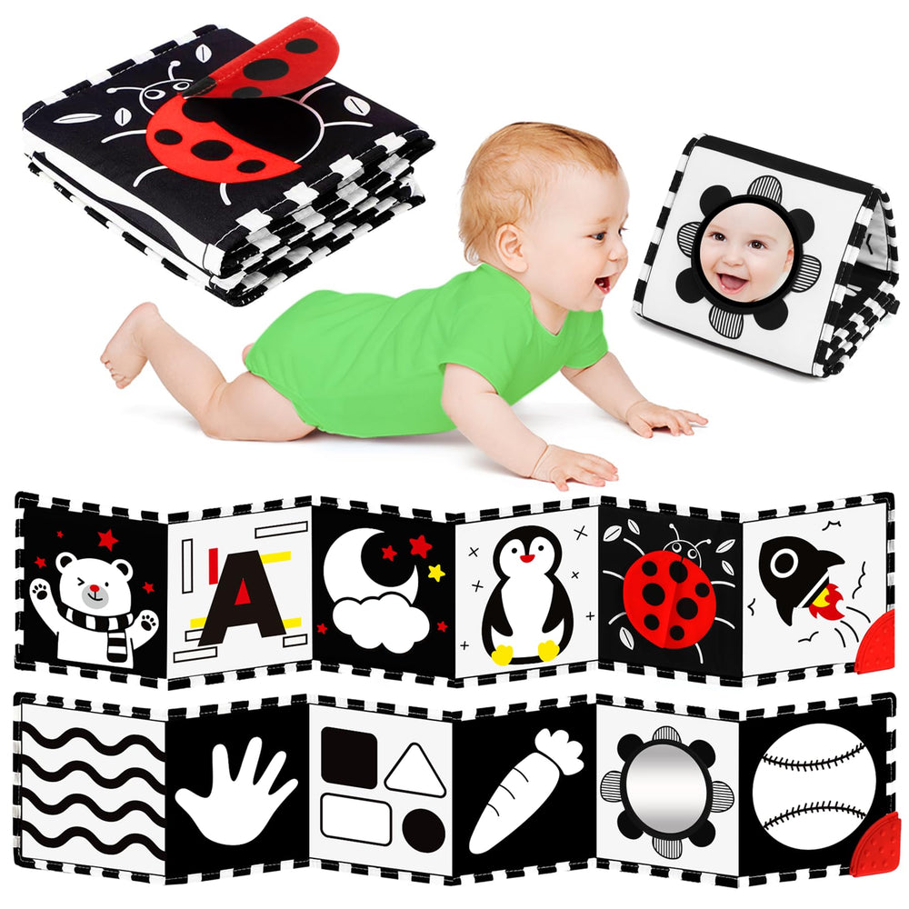 BBWOO high-contrast toy cover patterns support early visual exploration.