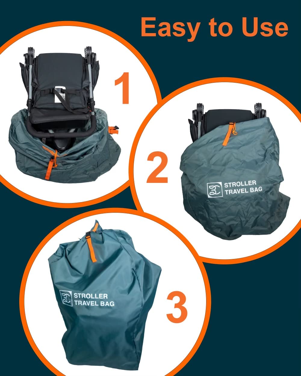 BC Extra Large Stroller Bag compatible with Wonderfold W4 and BOB joggers