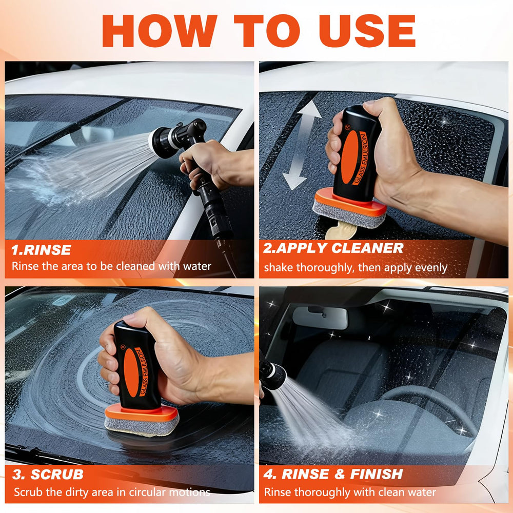 BCBU formula delivers streak-free finish with safe glass results.