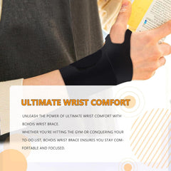 Bchois wrist brace adjustable straps providing customizable compression for a secure fit.