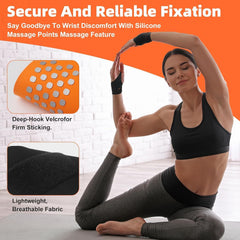 Bchois wrist brace worn on wrist demonstrates universal fit for left or right hands.