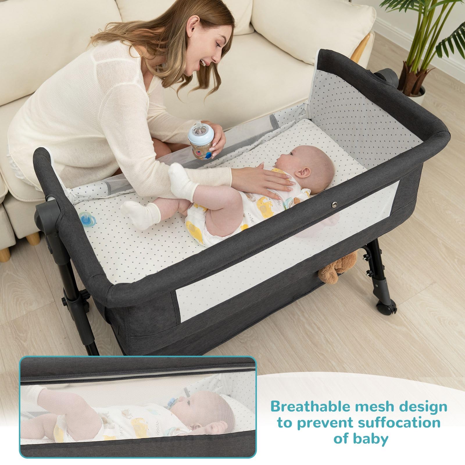 BCOL interior with a spacious basket for baby essentials
