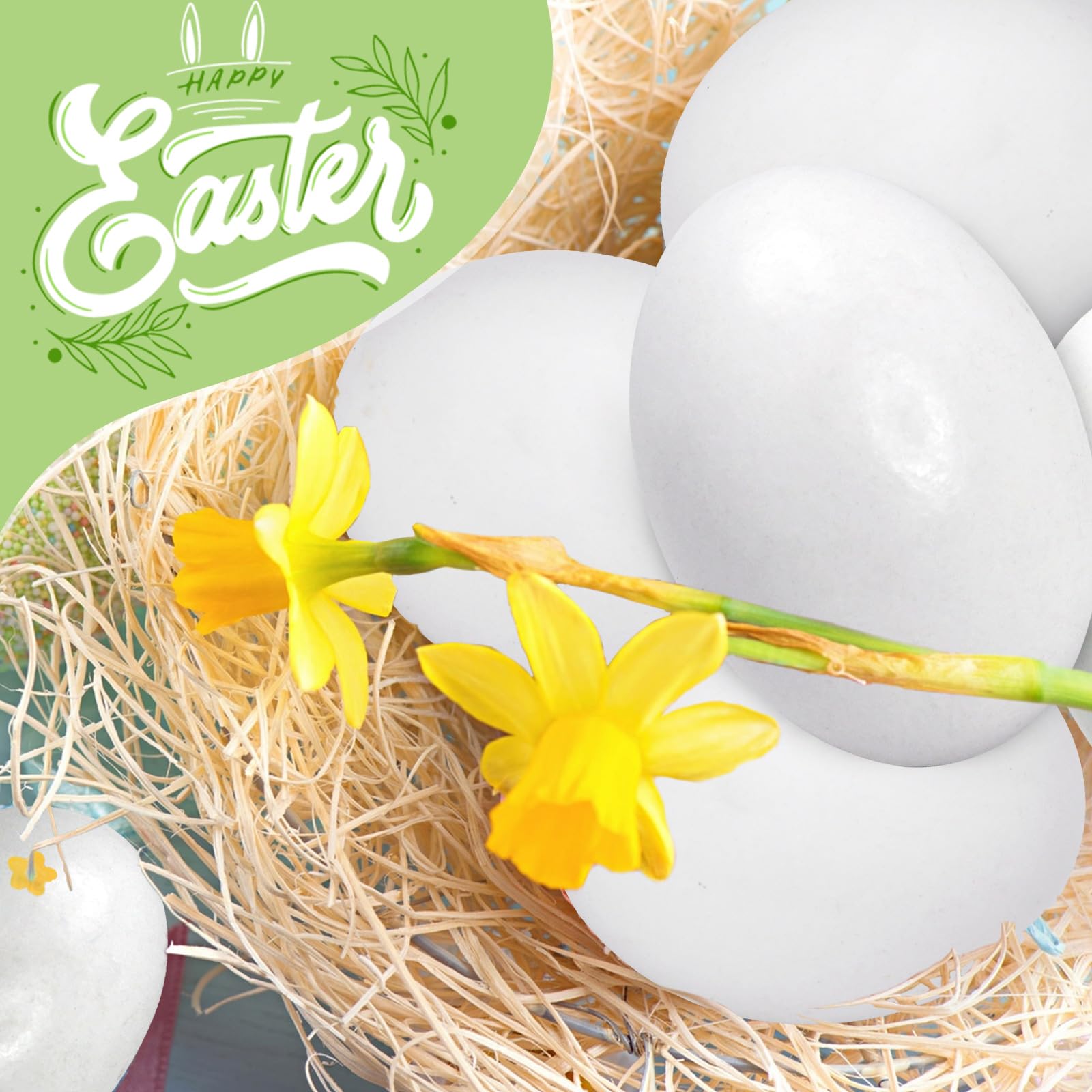 BCUEIDO paintable wooden eggs ideal for DIY Easter decorations