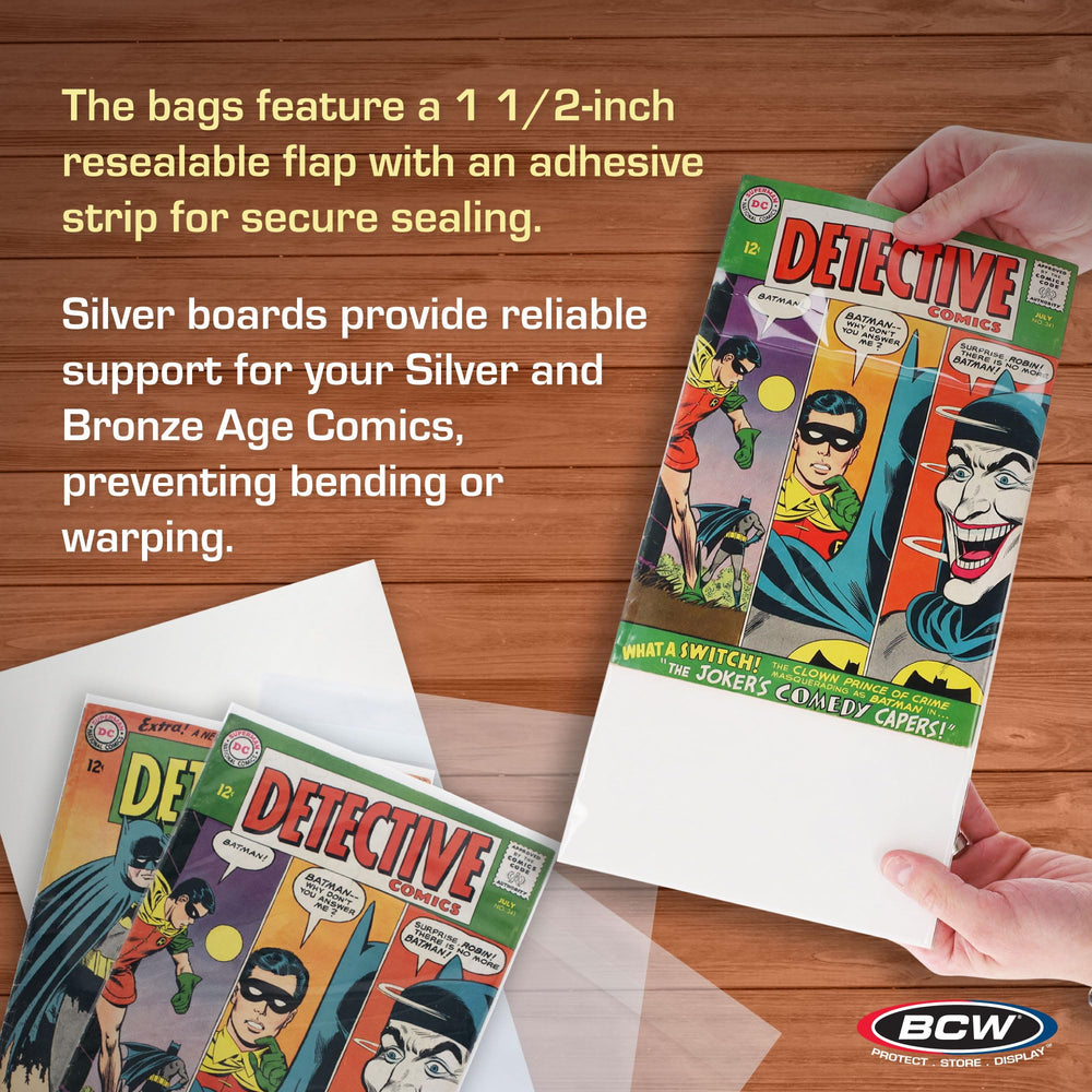 BCW 100-bag kit ready for archiving Silver and Bronze Age comics.