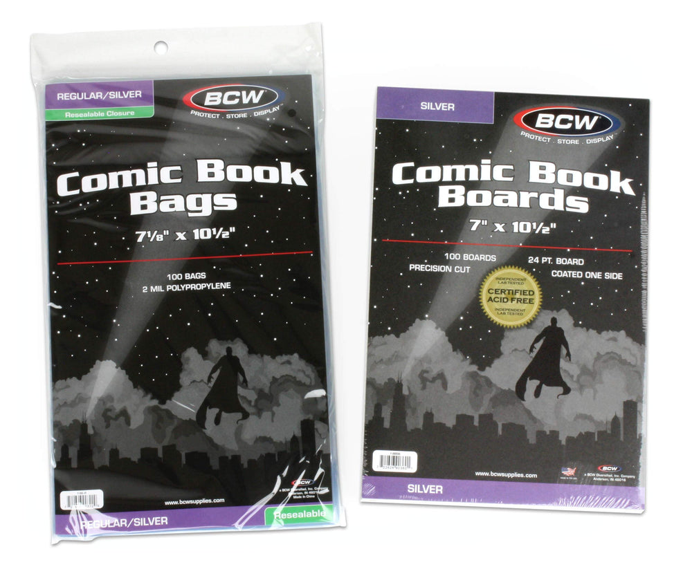 BCW Silver Age bags closeup with resealable closure for secure access.