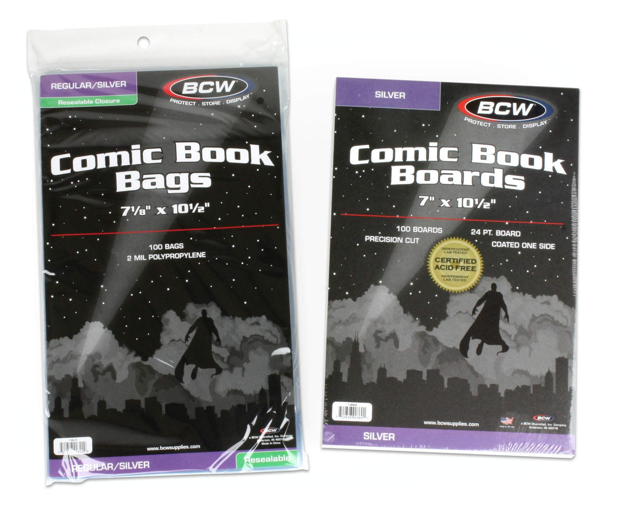 BCW Silver Age bags closeup with resealable closure for secure access.