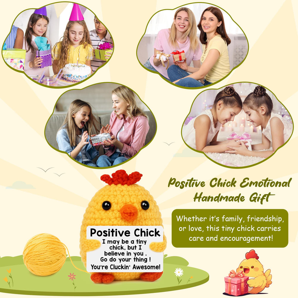 BdayPtion chick crochet handmade charm for decor or gifting