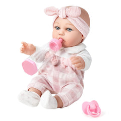 BDDOLL 12-inch baby doll with realistic eyes for lifelike pretend play.