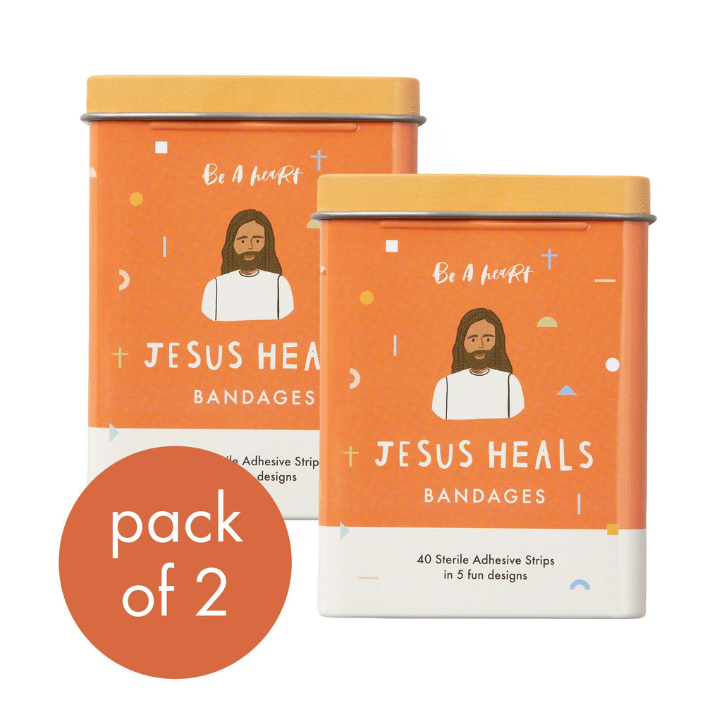 Be A Heart Jesus Heals Bandages with kid-friendly designs offering comforting encouragement during minor scrapes
