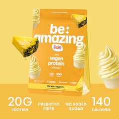 BE AMAZING shake glass with Dole Whip Pineapple flavor, smooth texture for daily nutrition.